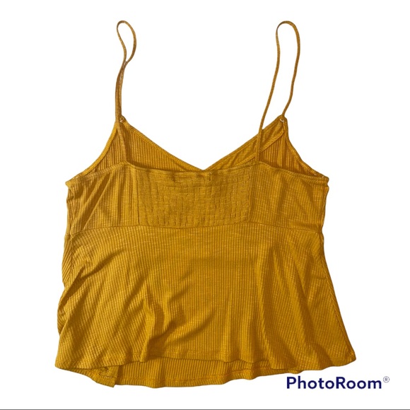 Honey & Sparkle Mustard Yellow Button Front Cami Tank Top XL - Picture 2 of 9